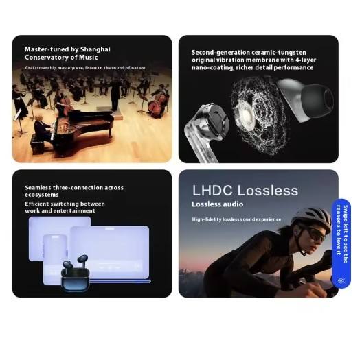 NEW Vivo TWS 5 Wireless Bluetooth Earphones 60dB Deep Sea Intelligent Noise Cancellation