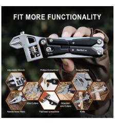 NexTool Multitool Wrench W4 11-In-1 Adjustable Wrench Pliers Folding Knife Hand Tools Screwdriver Wooding