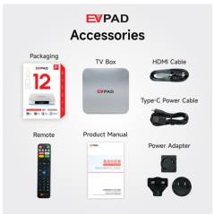 全新行貨 EVPAD 12P 智能媒體播放器 (4+64GB) 電視盒子TV BOX 國際版