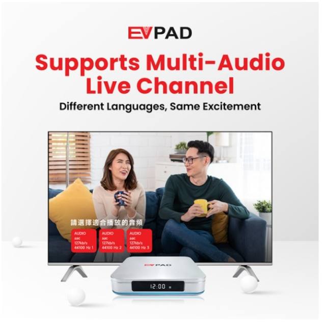 全新行貨 EVPAD 12P 智能媒體播放器 (4+64GB) 電視盒子TV BOX 國際版