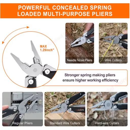 NexTool Multitool Wrench W4 11-In-1 Adjustable Wrench Pliers Folding Knife Hand Tools Screwdriver Wooding