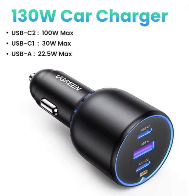 New UGREEN 130W USB C Car Charger