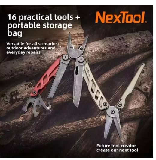 New NexTool Flagship Pro F30 Multitool Pliers 16 in 1 Multi Tool EDC Outdoor Camping Equipment Red-Brown