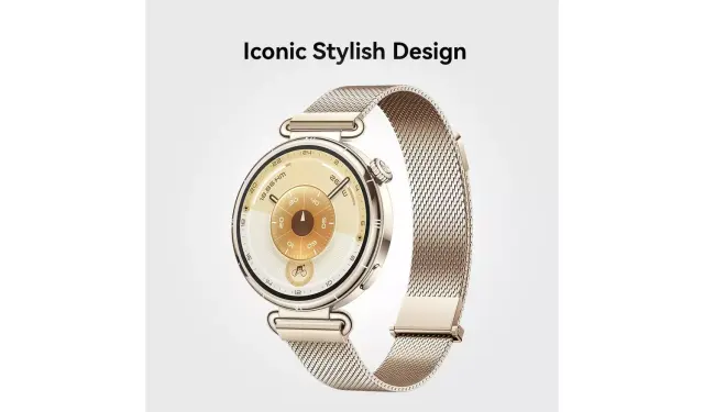 Huawei WATCH GT6 41mm stainless steel case Smartwatch and gold strap