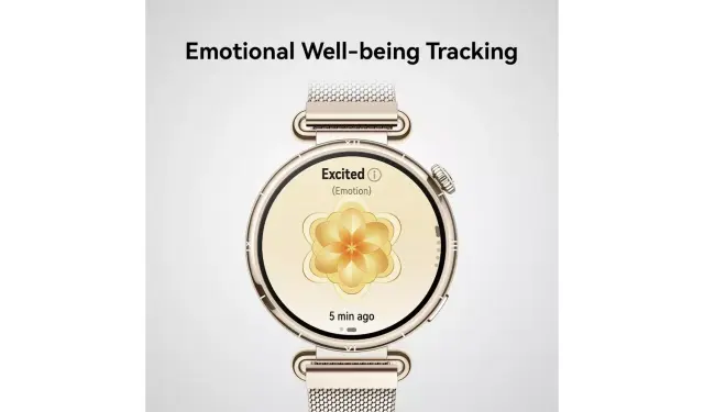 Huawei WATCH GT6 41mm stainless steel case Smartwatch and gold strap