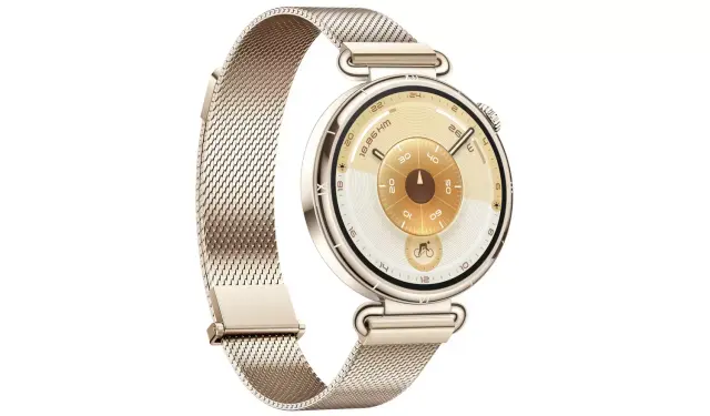 Huawei WATCH GT6 41mm stainless steel case Smartwatch and gold strap