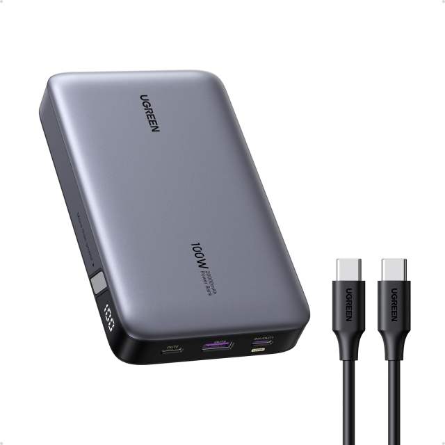 New UGREEN 145W Power Bank 25000mAh Portable Charger USB C 3-Port PD3.0 Battery Pack