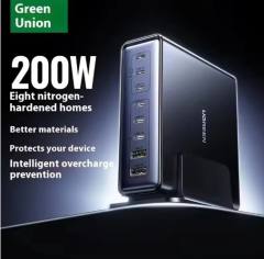 NEW UGREEN Charger Eight-in-one Gallium Nitride 200W Multi Port Fast Charging Desktop Charging Station