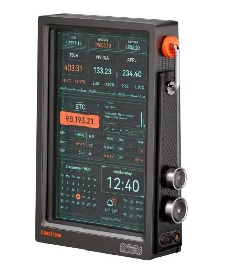 Divoom Times Frame Smart HD Screen 10.1" DIY Digital Clock Crypto Stocks Weather Calendar Tech Gift Desk