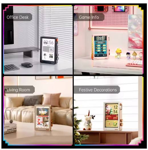 Divoom Times Frame Smart HD Screen 10.1" DIY Digital Clock Crypto Stocks Weather Calendar Tech Gift Desk