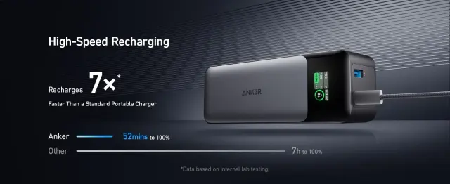 NEW Anker 737 Power Bank(PowerCore 24K) 24,000mAh 3-Port Portable Charger with 140W