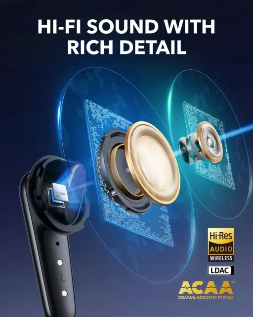 NEW Soundcore Liberty 4 Pro Wireless Earbuds 7Sensor Real-Time ANC Studio-Level HiFi