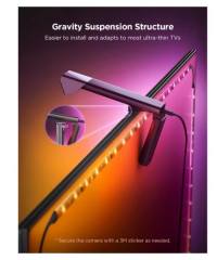 NEW Govee TV Backlight 3 Lite with Fish-Eye Correction Function Sync to 55-65 Inch TVs, 11.8ft RGBICW Wi-Fi LED Strip Lights