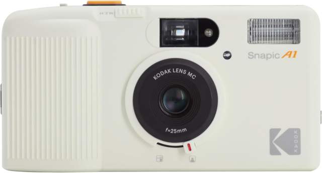 NEW KODAK Snapic A1 35mm Film Camera 35mm Reusable 2-Zone Focus Lightweight Compact (Ivory White)