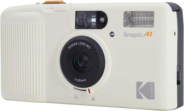 NEW KODAK Snapic A1 35mm Film Camera 35mm Reusable 2-Zone Focus Lightweight Compact (Ivory White)