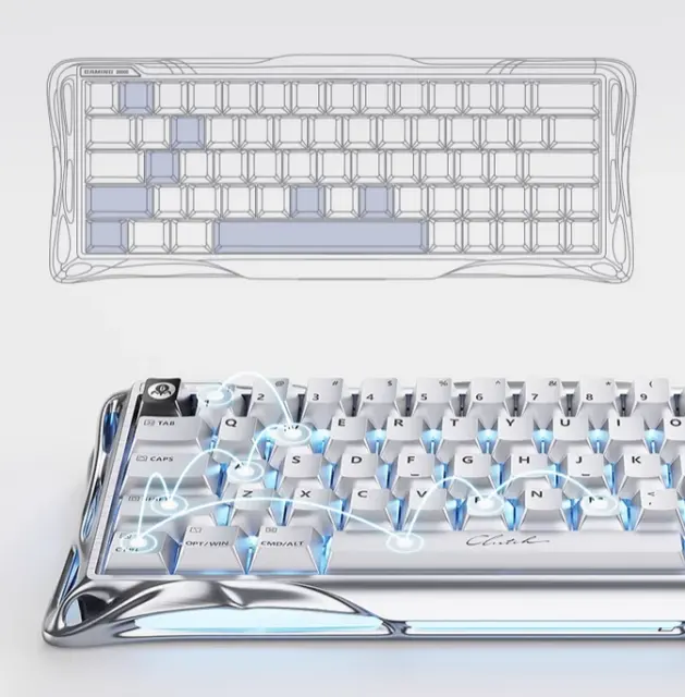 GravaStar V60 PRO 60% Hall EFFECT Magnetic Switch Gaming Keyboard RGB