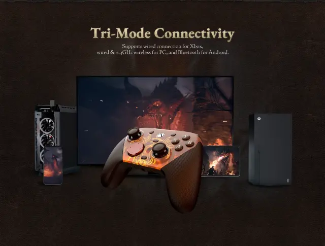 GameSir G7 Pro Dragon's Dogma 2 Edition Tri-Mode Xbox Wired, PC & Mobile Wireless Controller