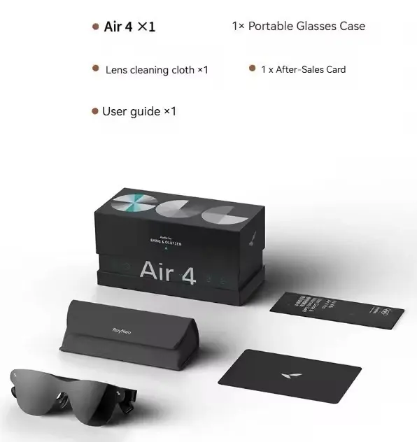 TCL RayNeo Air4 Air 4 Smart AR XR Glasses HDR10 1200Nits Pixel Color 120Hz Glass
