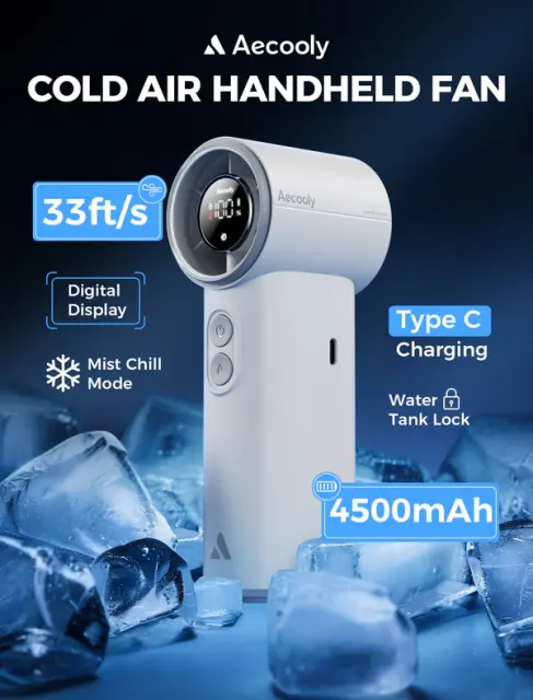 2026 New Aecooly Cold Air Handheld Portable Fan