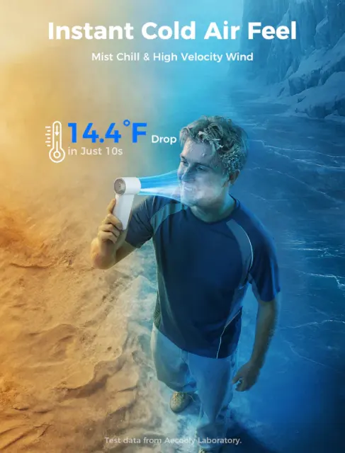 2026 New Aecooly Cold Air Handheld Portable Fan