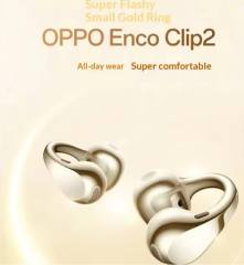 Oppo Enco Clip2 Open Ear Wireless Bluetooth Earphones Ear Jewelry 5.2 Grams Ultra Light Gold Plated All Day Comfort Adults