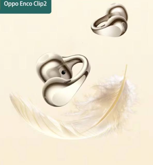 Oppo Enco Clip2 Open Ear Wireless Bluetooth Earphones Ear Jewelry 5.2 Grams Ultra Light Gold Plated All Day Comfort Adults