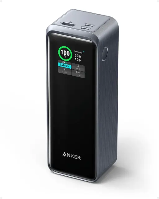 Anker Prime Power Bank 27650mAh 3-Port 250W Portable Charger 99.54Wh w/Smart App