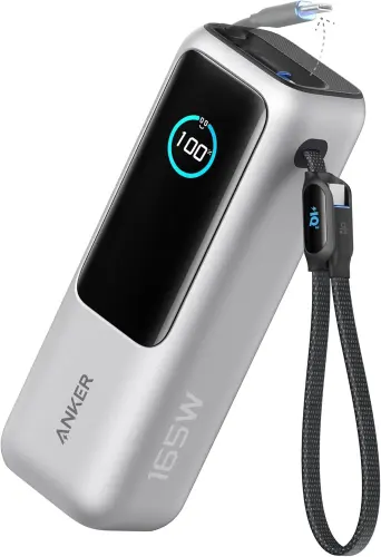 Anker Laptop Power Bank 25000mAh Portable Charger 100W USB-C Built-in Cable