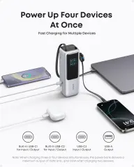 Anker Laptop Power Bank 25000mAh Portable Charger 100W USB-C Built-in Cable