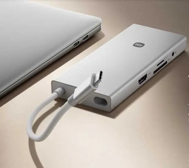 Xiaomi 10in1 Type-C Docking Station HUB to USB 3.0 HDMI 2.0 PD LAN SD