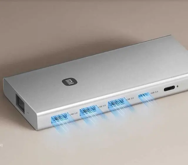 Xiaomi 10in1 Type-C Docking Station HUB to USB 3.0 HDMI 2.0 PD LAN SD