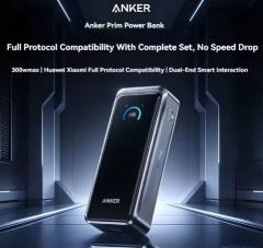 Anker Prime Portable Power Bank 300W Max Fast Charging 26250mAh 3C Certified Airplane Friendly