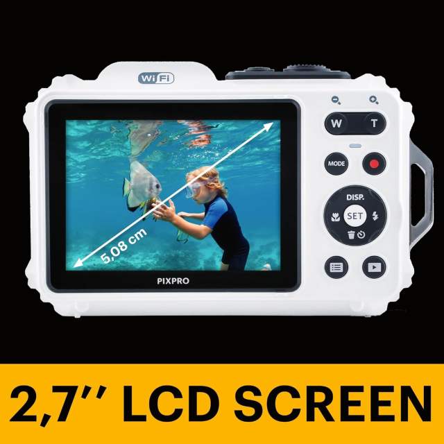 KODAK Pixpro WPZ2 - Compact Digital Camera 16M Pixels Waterproof to 15m  Shockproof Video 720p LCD Screen 2.7  Li-ion Battery Yellow