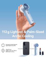 2025 New RANVOO Mini & Powerful Turbo 100 Speeds Cooling Handheld Fan Rechargeable LED Display Personal Fan