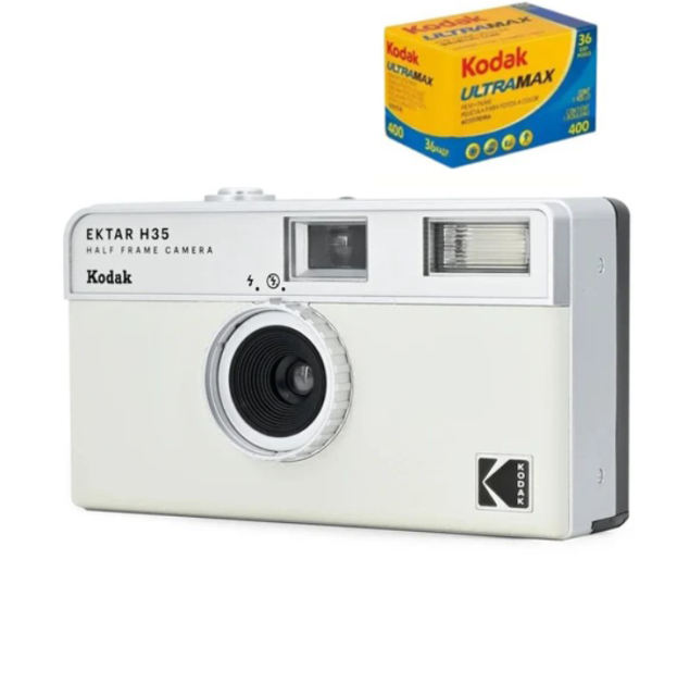 KODAK EKTAR H35 Half Frame Camera 35mm  Reusable Film Camera With Flash Light