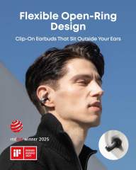 Soundcore AeroClip by Anker Open-Ear Earbuds Clip-On Earphones