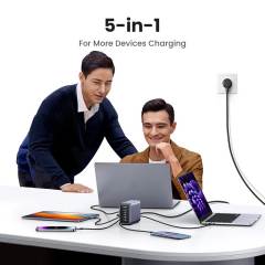 New UGREEN 300W GaN 5 Port Charger PD3.1 Adapter Cable For Macbook Pro 16'' Samsung Xiaomi Huawei iPhone