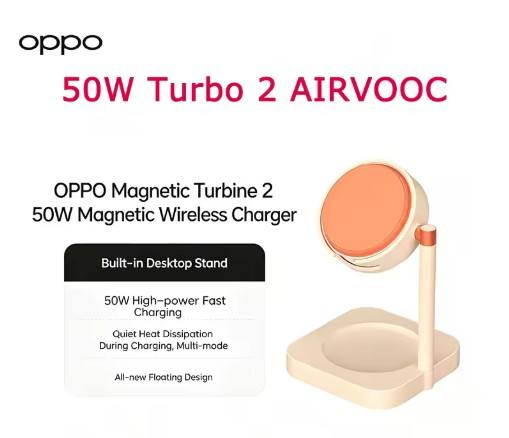 OPPO 50W Turbo 2 AIRVOOC Magnetic Wireless Charger for OPPO magnetic device,Compatible with iOS and Android