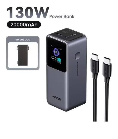 NEW UGREEN Nexode 200W 25000mAh Power Bank Portable PD External Battery PowerBank