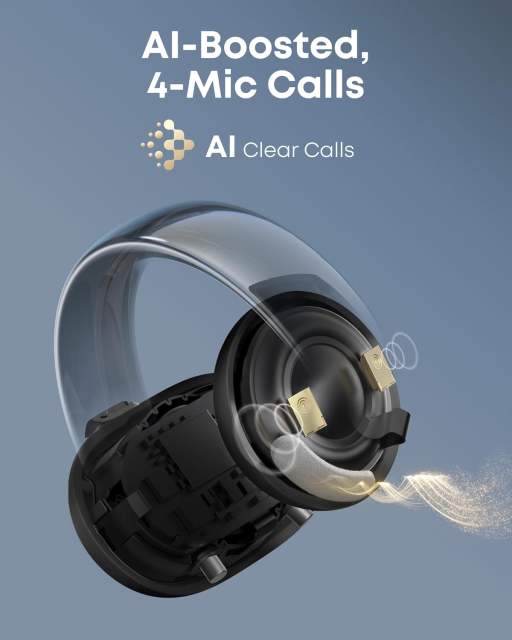 Soundcore AeroClip by Anker Open-Ear Earbuds Clip-On Earphones