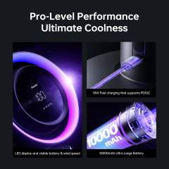New Jisulife Table Fan Pro3  3-IN-1 Turbo Oscillating Fan with Air Purifier and RGB Light
