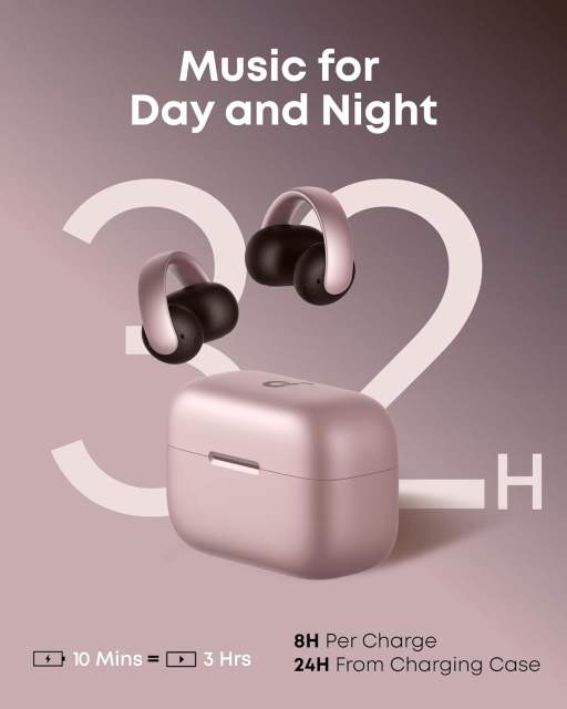 New Soundcore AeroClip by Anker, Open-Ear Earbuds Clip-On Earphones