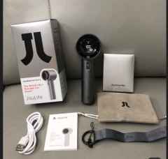 JISULIFE Portable Hand Fan 100 Wind Speeds Mini Bladeless Handheld Fan USB Rechargeable Personal Fans, Electric Eyelash Fan