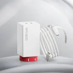 OnePlus 120W Small Square Bottle Dual Ports GaN Fast Charging Wall Charger+Cable