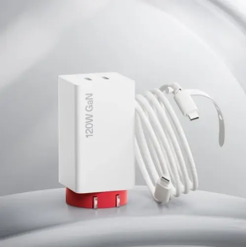 OnePlus 120W Small Square Bottle Dual Ports GaN Fast Charging Wall Charger+Cable