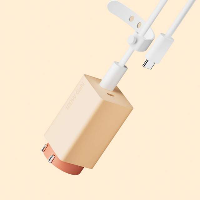 OPPO 120W Square Bottle Dual Ports Super Charging USB-C GaN Wall Chager+Cable