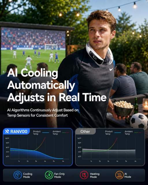 2026 NEW RANVOO AICE LITE MAX Real AC Cold Blast [No.1 Coolest & Most Durable] AI Neck Air Conditioner