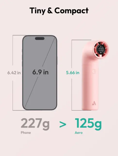 Aecooly Aero Handheld Fan Mini Body Mega Wind