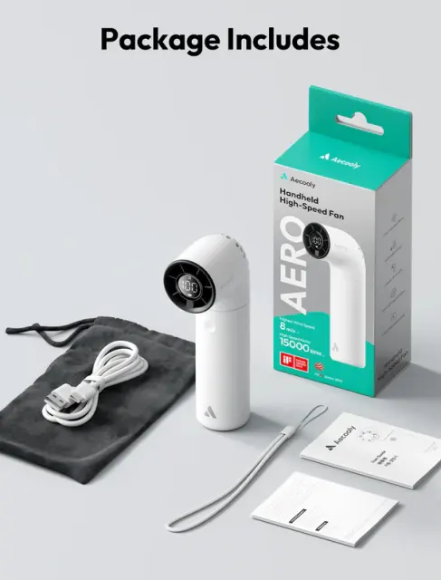 Aecooly Aero Handheld Fan Mini Body Mega Wind