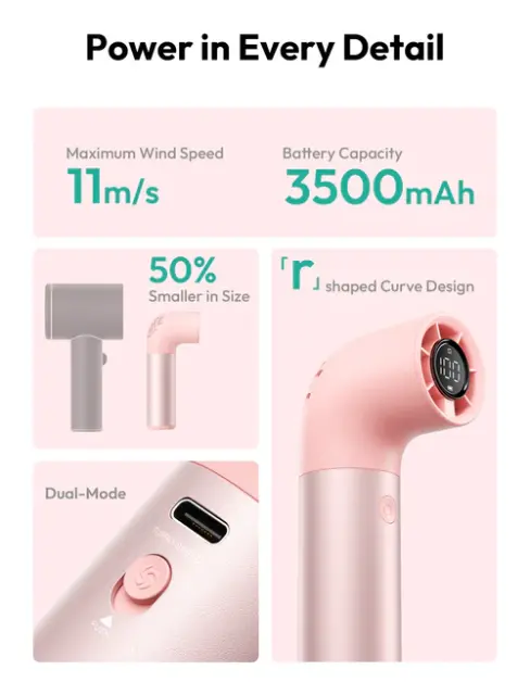 New Aecooly Portable Handheld Fan Powerful Turbo Mini Fan 19000 RPM High Speed